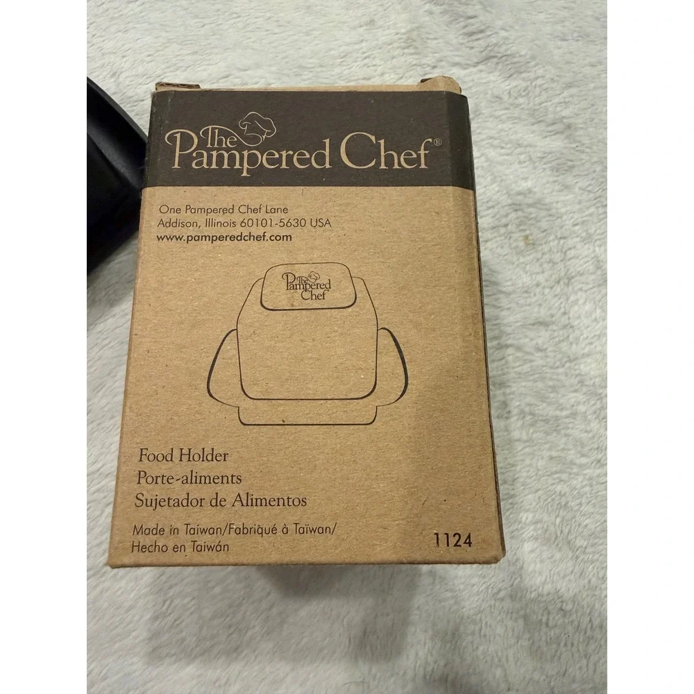 Pampered Chef Food Holder 1124 Black Mandoline Slicer Safety Guard Replacement